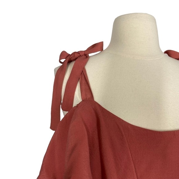 MISA Emil Mauve Pink Shoulder Tie Dress XS - Picture 5 of 9
